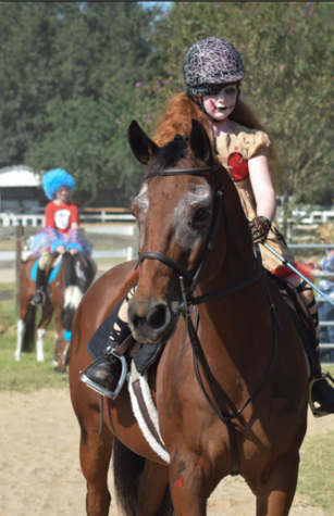 Goldie and her horse as ghosts. Photo credit: Bridget Moore