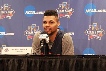 Michael Gbinije at the Syracuse Press Conference