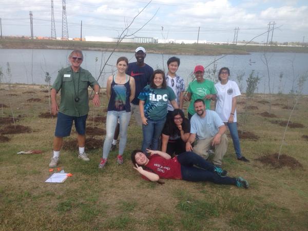 The Cy Woods team with their judge and two of their volunteers.