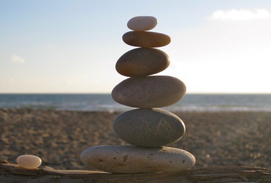 Stacked Zen Stones Patience Balance Sea Beach