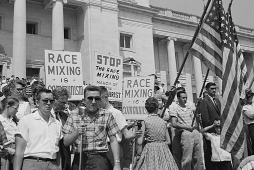 Little Rock integration protest.