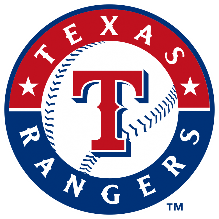 The+logo+for+the+Texas+Rangers+in+Arlinton%2C+Texas%2C+a+suburb+of+the+Fort+Worth-Dallas+area.