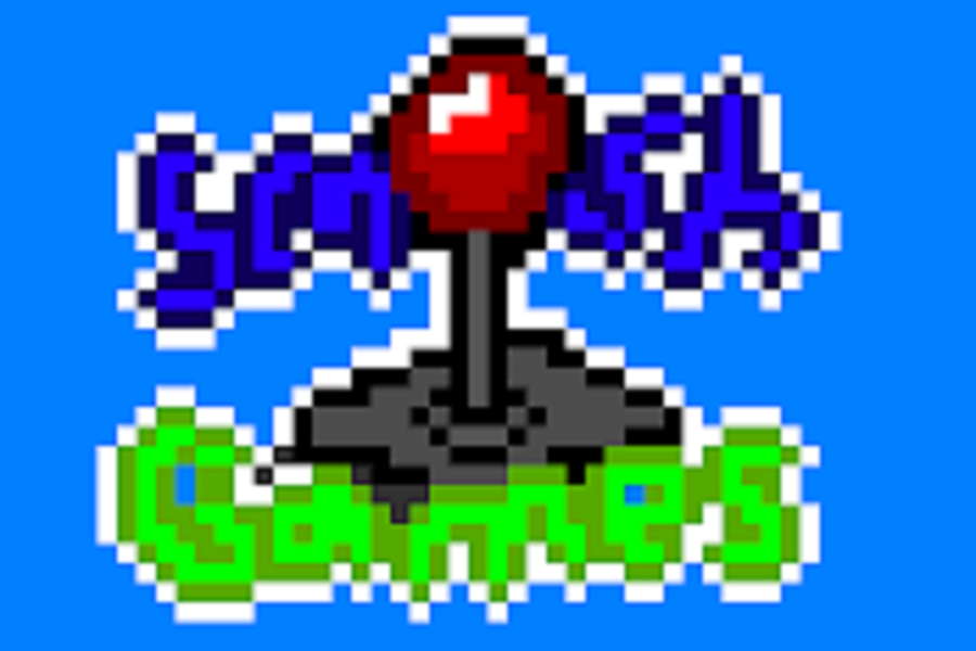 A pixel art version of the Smosh Games logo