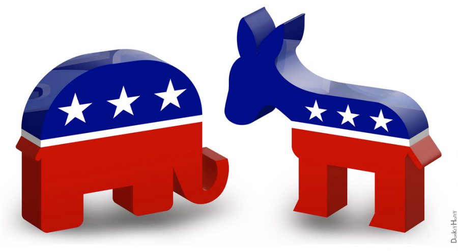 Democratic Donkey & Republican Elephant