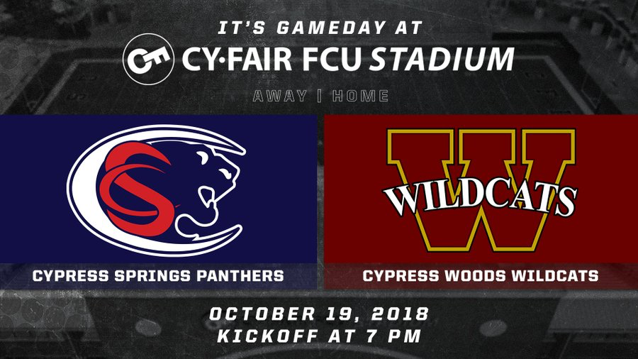 Cy Woods vs Cy Springs game information.