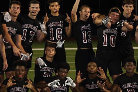 The 7on7 team right after they qualified for the state tournament