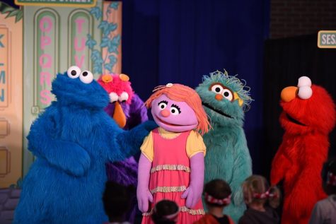 A photo of different Sesame Street characters. 