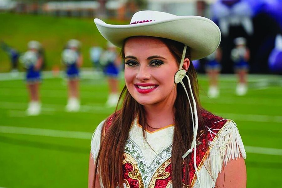 Sophomore Shea Ellis stands in pregame lines at the varsity football game against Tomball-Memorial on September 13, 2019.