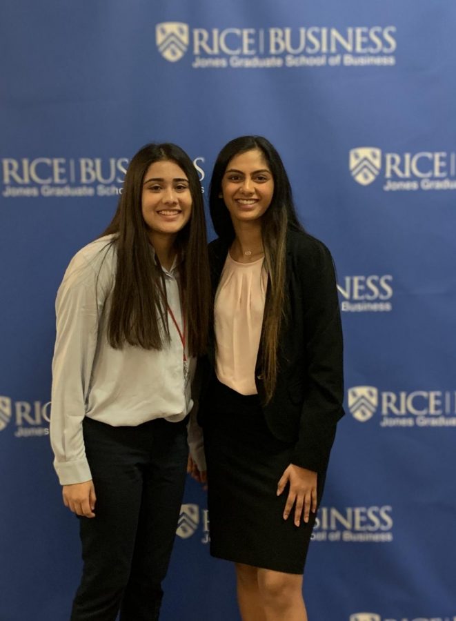 Manocha and Georgian at a Rice University Conference 