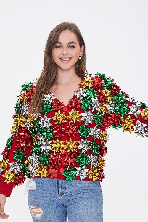 For the gift-givers:  Debatably, the most anticipated part of Christmas is giving and receiving gifts. If you can’t get enough of the gift-giving spirit, this is the sweater for you. You can purchase this sweater at forever21 for $40.49.                                                                                        