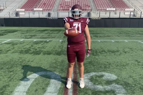 Leonard at his commitment trip to Fordham University