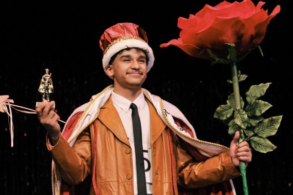 Senior Declan Moreno receives applause after being chosen as Mr. Cy Woods.