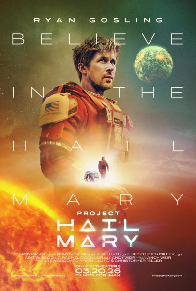 the movie poster for "project hail mary" released march 20, 2026